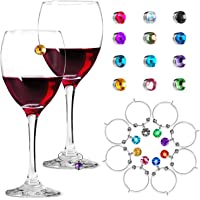 12 Piezas Encanto de Cristal Imán de Cristal Marcadores Magnéticos de Bebidas 8 Piezas Encanto de Copa de Vino Etiquetas…
